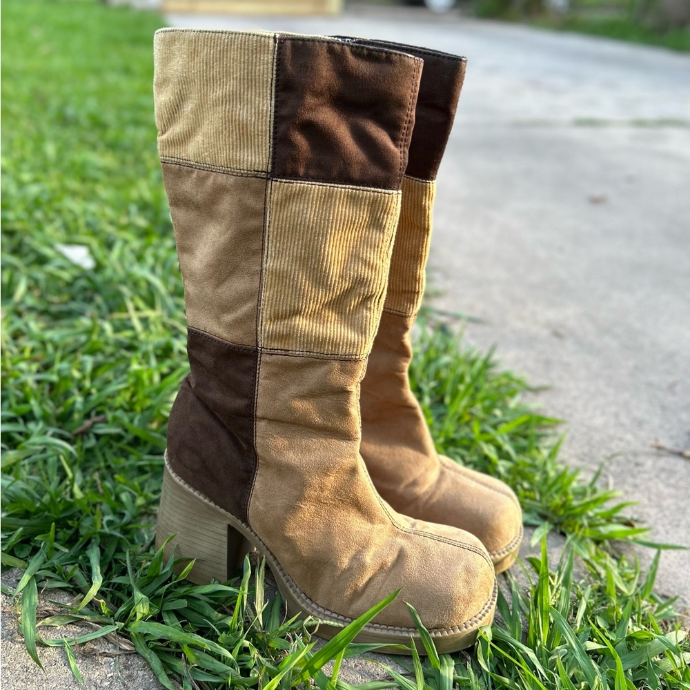 90s Rampage Patchwork Boots